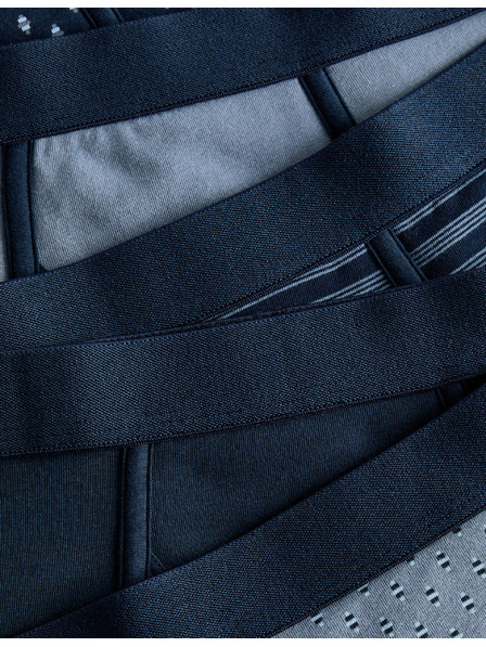 Marks & Spencer Boxershorts aus Baumwolle mit Stretch und geometrischem Muster, 5er-Pack von Marks & Spencer blau