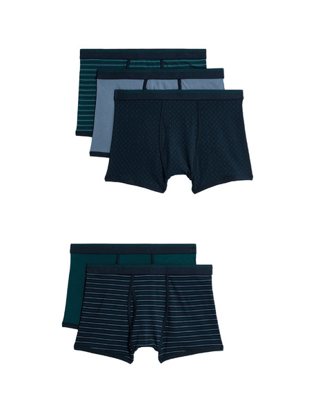 Marks & Spencer Boxershorts aus Baumwolle mit Stretch und Cool & Fresh™-Technologie, 5er-Pack von Marks & Spencer grün