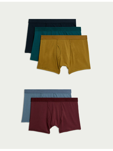 Marks & Spencer Boxershorts aus Baumwolle mit Stretch und Cool & Fresh™-Technologie, 5er-Pack von Marks & Spencer mehrfarbig