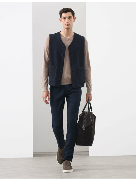 Marks & Spencer Hose mit 5 Taschen und Twill von Marks & Spencer in Marineblau