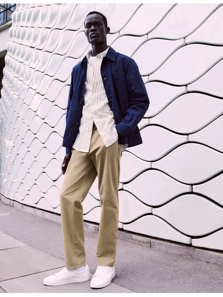 Marks & Spencer Stretchy chino pants, regular fit Marks & Spencer beige