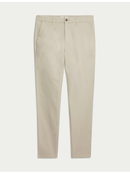 Marks & Spencer Eng anliegende Chino-Hose mit Stretch Marks & Spencer beige