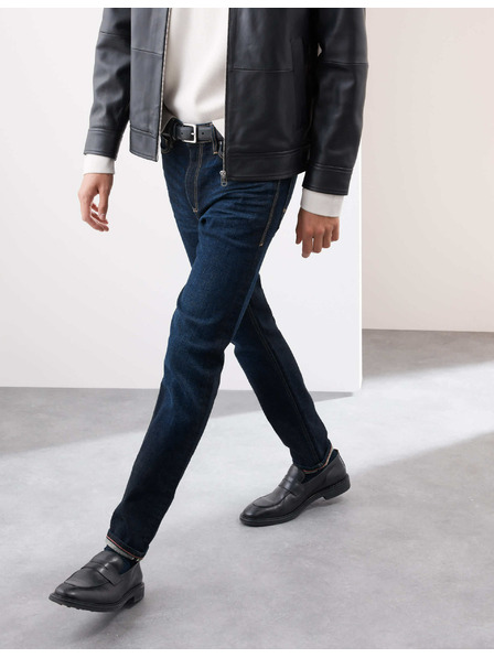 Marks & Spencer Stretchjeans im japanischen Stil, schmaler Schnitt von Marks & Spencer in Marineblau