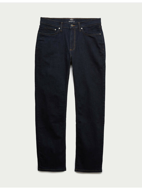 Marks & Spencer Stretch-Jeans in geradem Schnitt von Marks & Spencer marineblau