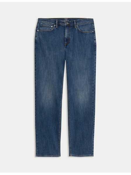 Marks & Spencer Stretch-Jeans in geradem Schnitt von Marks & Spencer marineblau