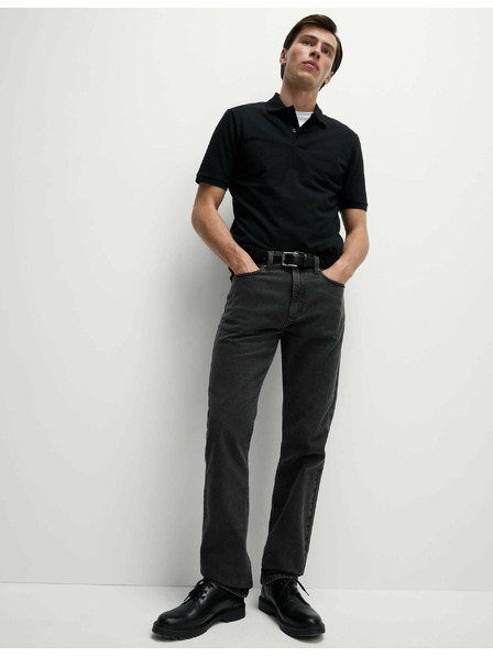 Marks & Spencer Glatte Jeans in geradem Schnitt aus reiner Baumwolle von Marks & Spencer grau