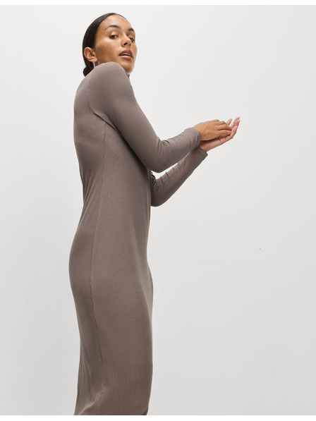 Marks & Spencer Jersey-Midi-Rippkleid in Säulenschnitt von Marks & Spencer braun