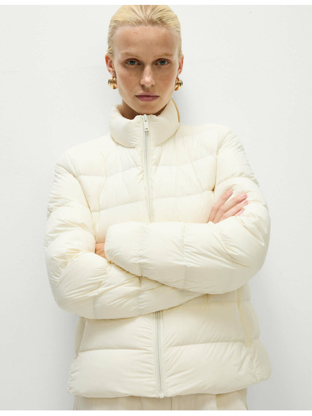 Marks & Spencer Zusammenfaltbare Steppjacke mit Feder- und Daunenfüllung von Marks & Spencer in Cremefarben