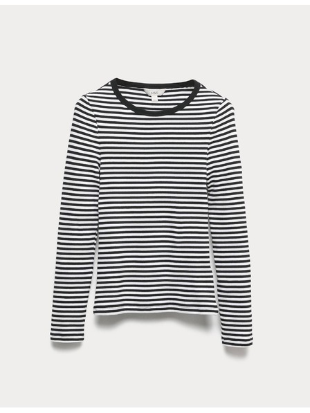 Marks & Spencer Gerippter Top mit hohem Baumwollanteil von Marks & Spencer weiß