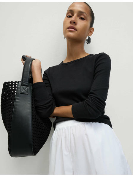 Marks & Spencer Gerippter Top mit hohem Baumwollanteil von Marks & Spencer schwarz