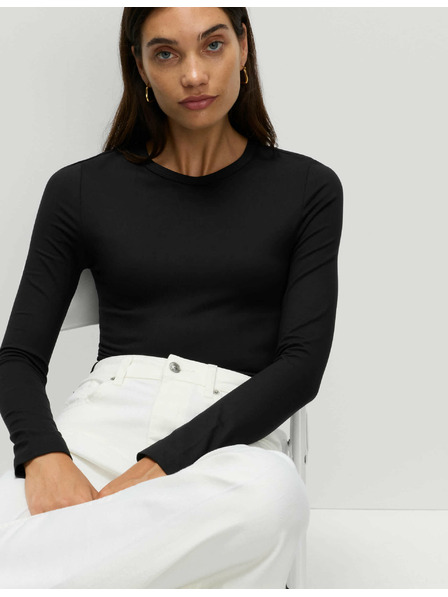 Marks & Spencer Top mit langen Ärmeln, enger Schnitt von Marks & Spencer schwarz