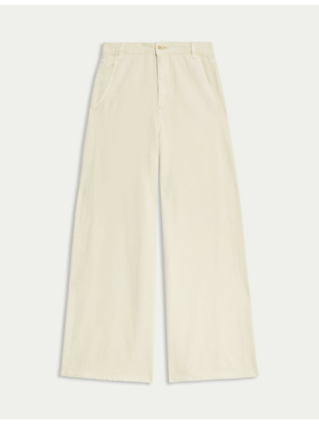 Marks & Spencer Palazzo-Hose mit hohem Baumwollanteil Marks & Spencer creme