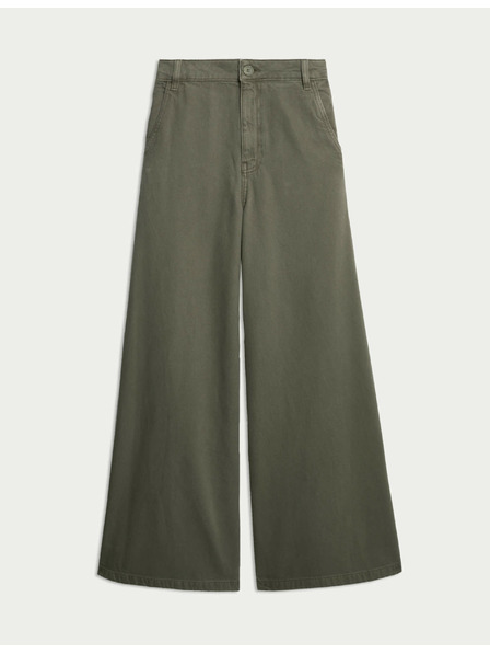 Marks & Spencer Palazzo-Hose mit hohem Baumwollanteil Marks & Spencer braun