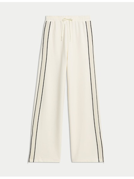 Marks & Spencer Jersey-Hose mit seitlichen Streifen und weitem Bein Marks & Spencer creme