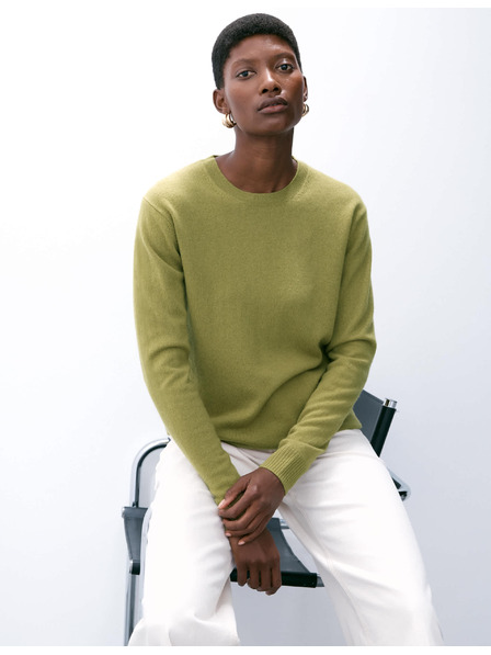 Marks & Spencer Pullover aus reinem Kaschmir, mit Struktur und Rundhalsausschnitt von Marks & Spencer grün