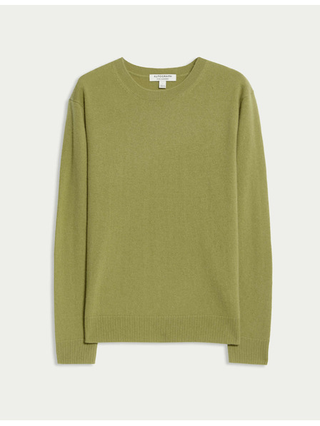 Marks & Spencer Pullover aus reinem Kaschmir, mit Struktur und Rundhalsausschnitt von Marks & Spencer grün