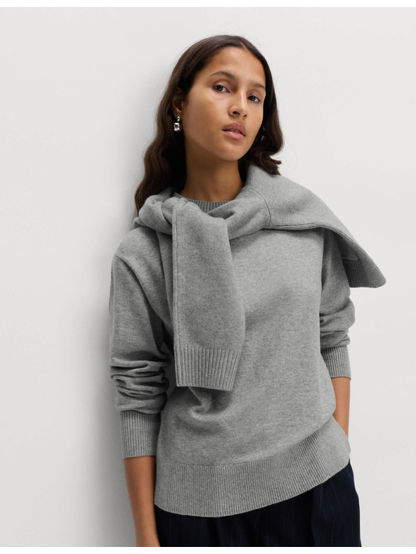 Marks & Spencer Pullover mit Kragen aus luftiger Garne von Marks & Spencer grau