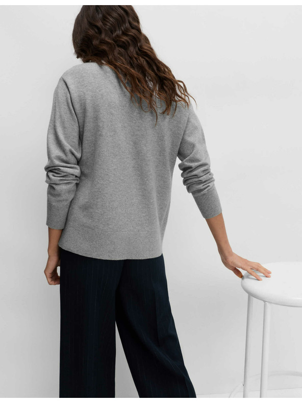 Marks & Spencer Pullover mit Kragen aus luftiger Garne von Marks & Spencer grau