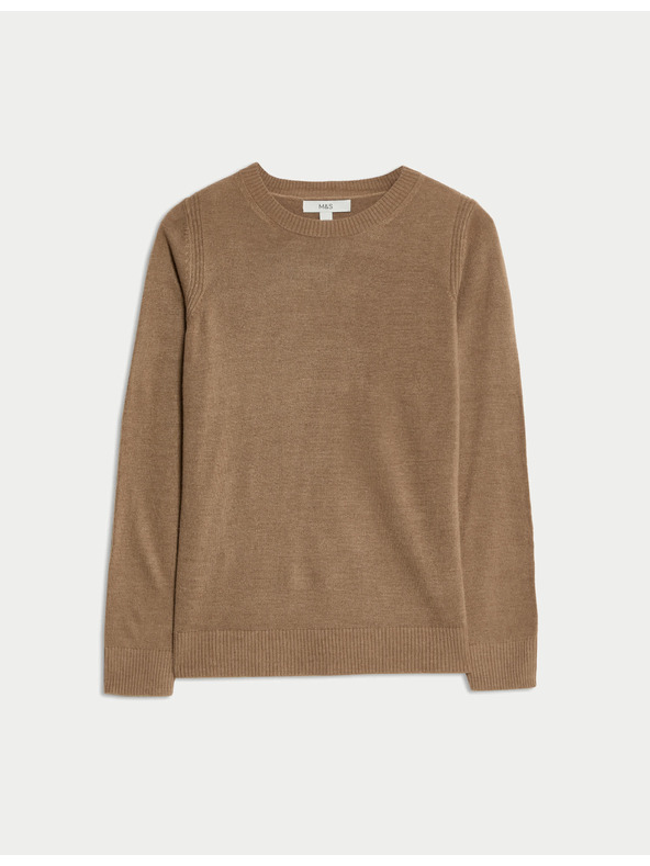 Marks & Spencer Außergewöhnlich weicher Pullover mit Rundhalsausschnitt von Marks & Spencer braun