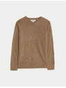Marks & Spencer Außergewöhnlich weicher Pullover mit Rundhalsausschnitt von Marks & Spencer braun