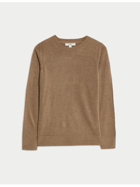 Marks & Spencer Außergewöhnlich weicher Pullover mit Rundhalsausschnitt von Marks & Spencer braun