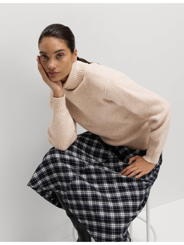 Marks & Spencer Gerippter Rollkragenpullover aus Wolkengarn von Marks & Spencer beige