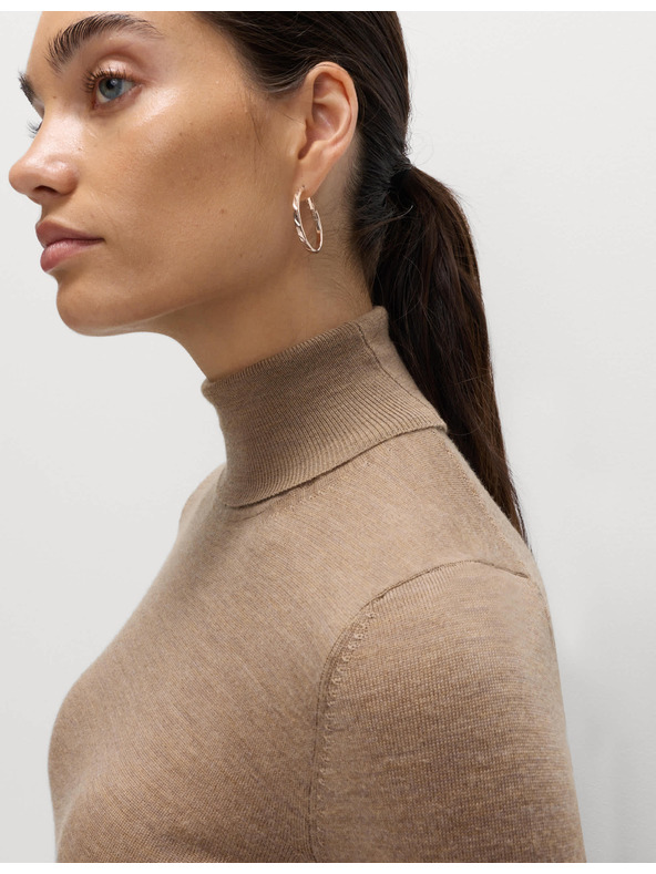 Marks & Spencer Pullover mit Rollkragen aus 100% Merinowolle von Marks & Spencer braun