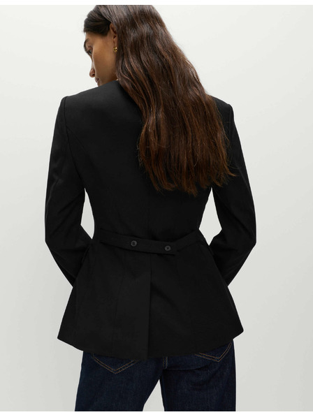 Marks & Spencer Jacke ohne Kragen Marks & Spencer schwarz