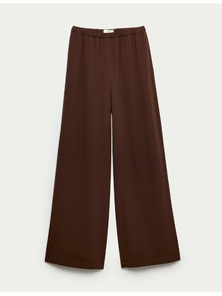 Marks & Spencer Crêpe-Hose mit weitem Bein und elastischem Bund Marks & Spencer braun