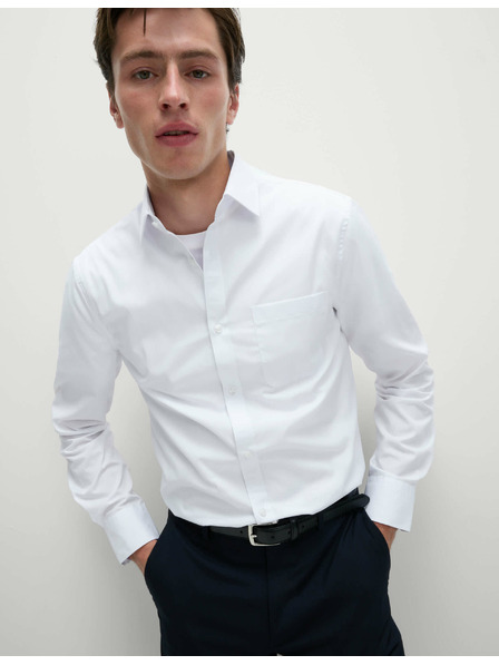 Marks & Spencer Marks & Spencer Langarmhemd slim fit, 3 Stück pro Packung weiß