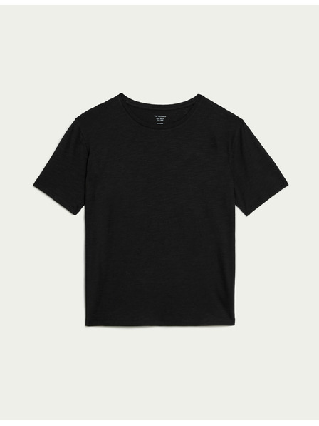 Marks & Spencer Lockeres T-Shirt aus Baumwolle und Modal von Marks & Spencer schwarz