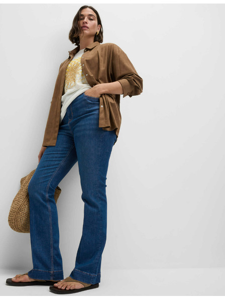 Marks & Spencer Dunkelblaue Damenjeans mit hoher Taille Marks & Spencer