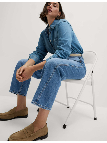 Marks & Spencer Blaue Marks & Spencer Boyfriend-Jeans für Damen