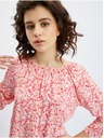 Orsay Rosa-orangefarbene Damen Blumenmuster Bluse ORSAY