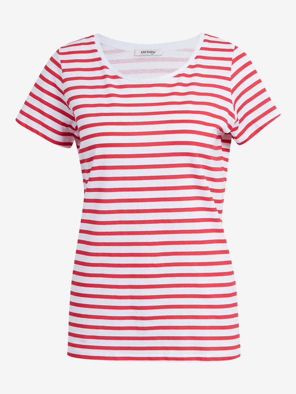 Orsay Weiß-rot gestreiftes Damen-Shirt ORSAY