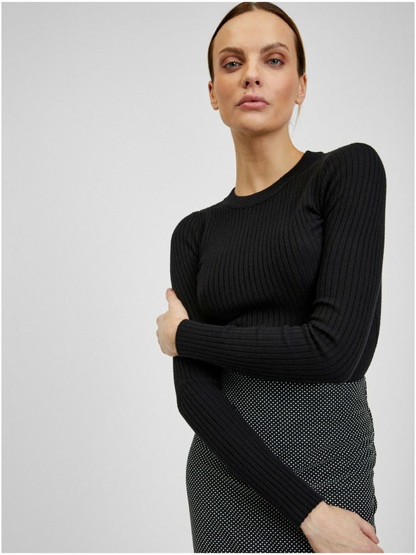 Orsay Weiß-schwarzer Damen-Musterrock ORSAY