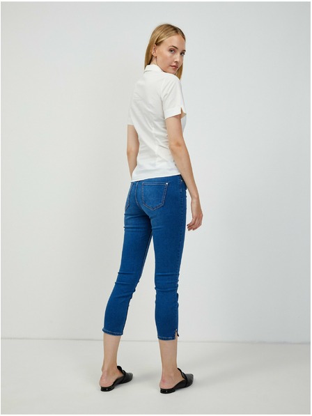 Orsay Cremefarbene Kurzarmbluse ORSAY