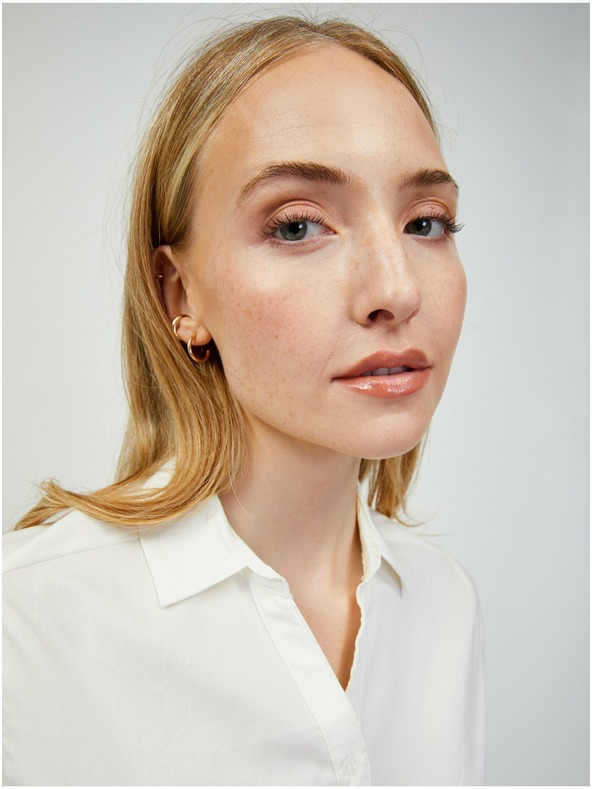 Orsay Cremefarbene Kurzarmbluse ORSAY