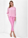 Orsay Rosa karierte Langarm-Bluse ORSAY