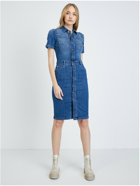 Orsay Hemdblusenkleid aus blauem Denim ORSAY