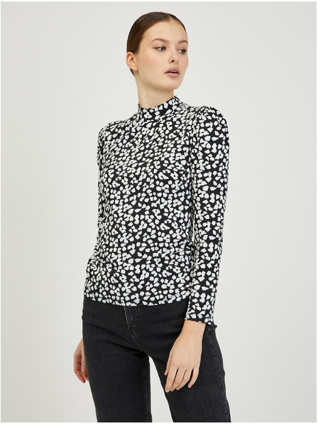 Orsay Weiß-schwarzes gemustertes Damen T-Shirt ORSAY Paisy