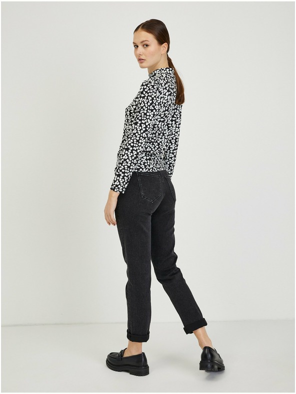 Orsay Weiß-schwarzes gemustertes Damen T-Shirt ORSAY Paisy