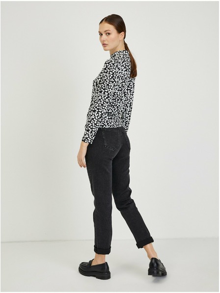 Orsay Weiß-schwarzes gemustertes Damen T-Shirt ORSAY Paisy