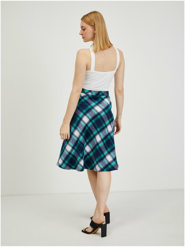 Orsay Grün und blau karierter Damenrock ORSAY