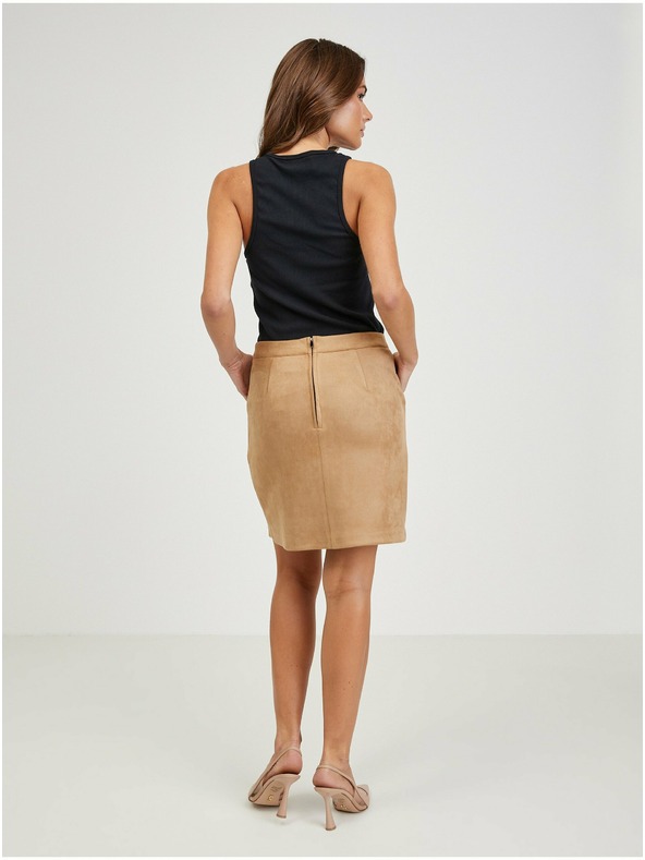 Orsay Hellbrauner Damenrock Wildleder ORSAY