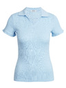 Orsay Hellblaues Damen-Ripp-Poloshirt ORSAY
