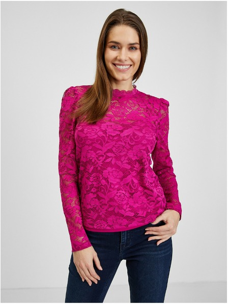 Orsay Dunkelrosa Damen-Spitzenshirt ORSAY