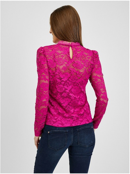 Orsay Dunkelrosa Damen-Spitzenshirt ORSAY