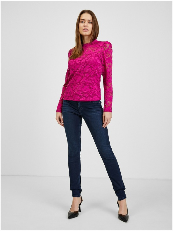 Orsay Dunkelrosa Damen-Spitzenshirt ORSAY