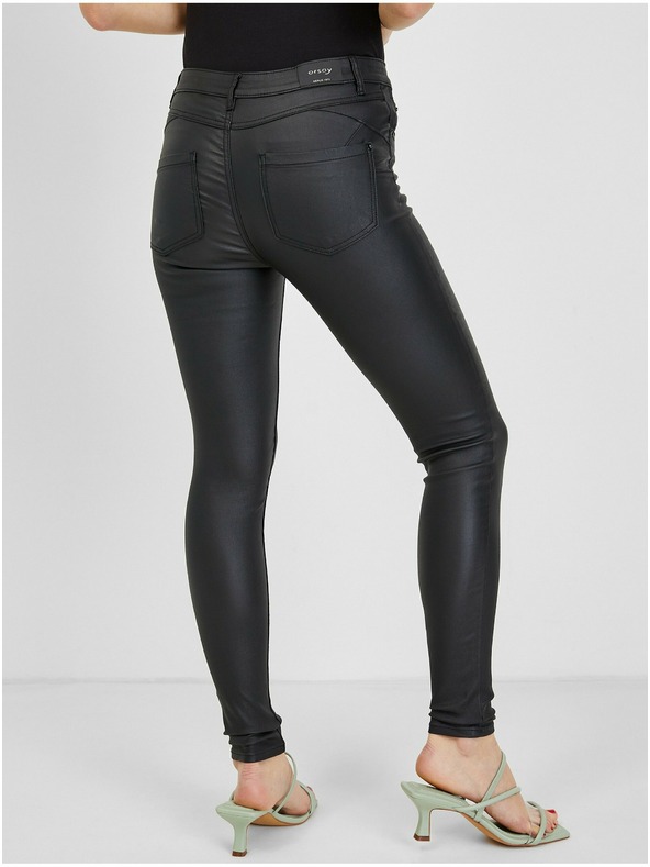 Orsay Schwarze Damen Kunstlederhose ORSAY